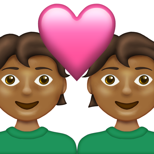 Couple with Heart: Medium-Dark Skin Tone