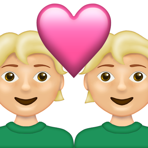 Couple with Heart: Medium-Light Skin Tone