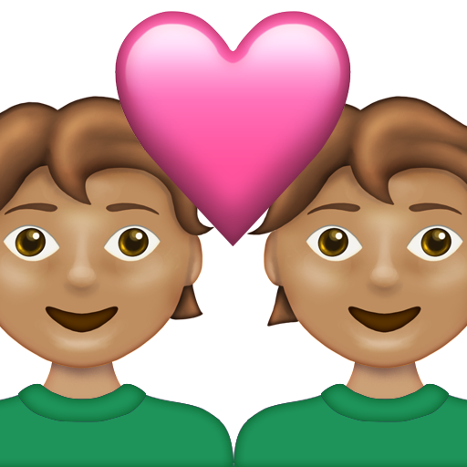 Couple with Heart: Medium Skin Tone