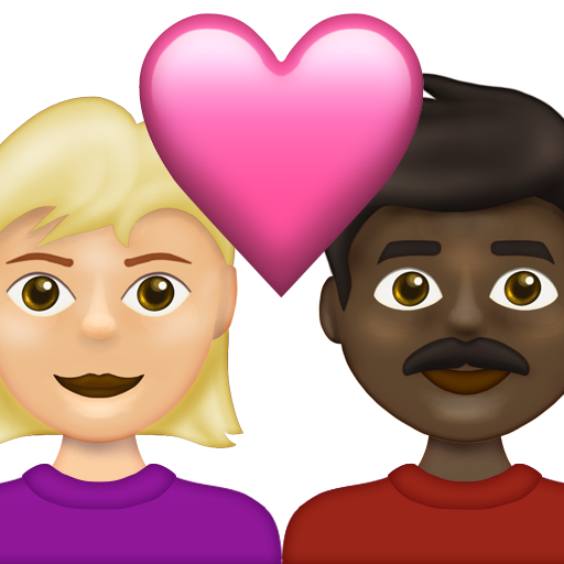 Couple with Heart: Woman, Man, Medium-Light Skin Tone, Dark Skin Tone