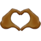Heart Hands: Medium-Dark Skin Tone