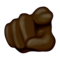 Index Pointing at the Viewer: Dark Skin Tone