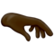 Palm Down Hand: Dark Skin Tone