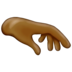 Palm Down Hand: Medium-Dark Skin Tone