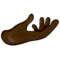 Palm Up Hand: Dark Skin Tone