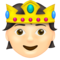 Person with Crown: Light Skin Tone