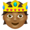 Person with Crown: Medium-Dark Skin Tone