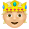 Person with Crown: Medium-Light Skin Tone