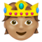 Person with Crown: Medium Skin Tone