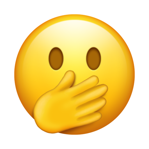 Face with Open Eyes and Hand Over Mouth