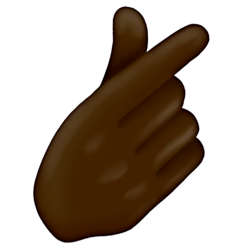 Hand with Index Finger and Thumb Crossed: Dark Skin Tone