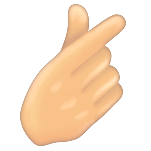 Hand with Index Finger and Thumb Crossed: Light Skin Tone