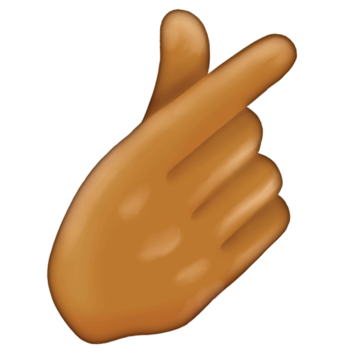 Hand with Index Finger and Thumb Crossed: Medium Skin Tone