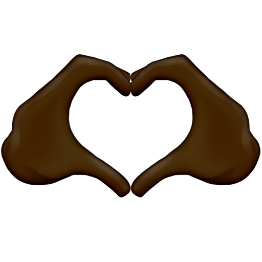 Heart Hands: Dark Skin Tone