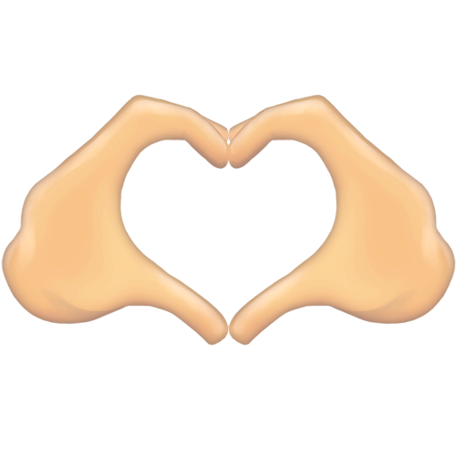 Heart Hands: Light Skin Tone