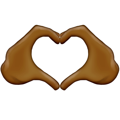 Heart Hands: Medium-Dark Skin Tone