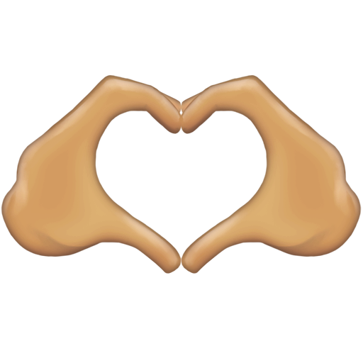 Heart Hands: Medium-Light Skin Tone