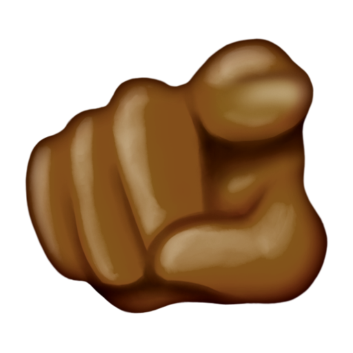 Index Pointing at the Viewer: Medium-Dark Skin Tone