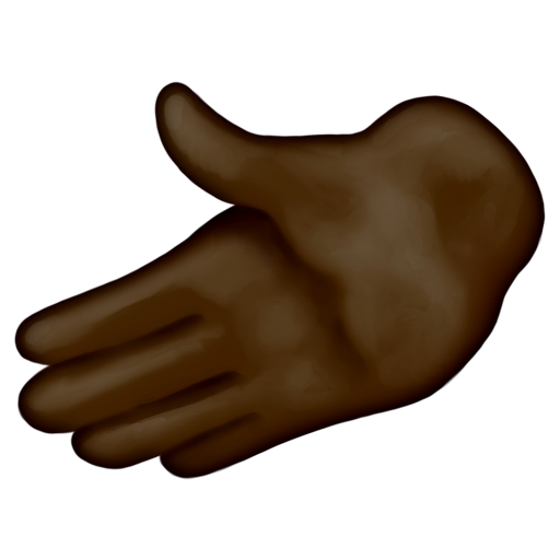 Leftwards Hand: Dark Skin Tone