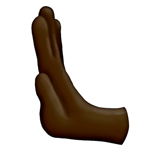 Leftwards Pushing Hand: Dark Skin Tone