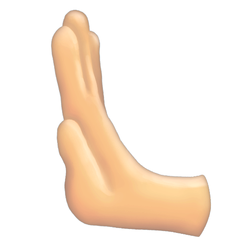 Leftwards Pushing Hand: Light Skin Tone