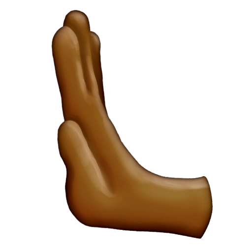 Leftwards Pushing Hand: Medium-Dark Skin Tone