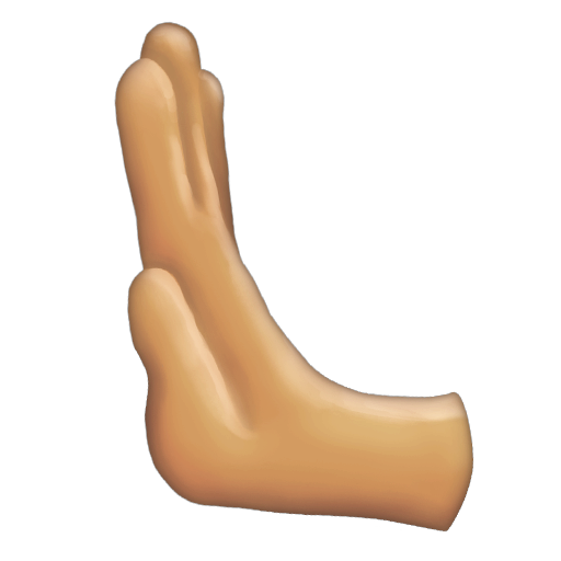 Leftwards Pushing Hand: Medium-Light Skin Tone
