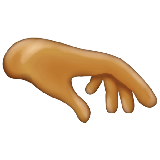 Palm Down Hand: Medium Skin Tone
