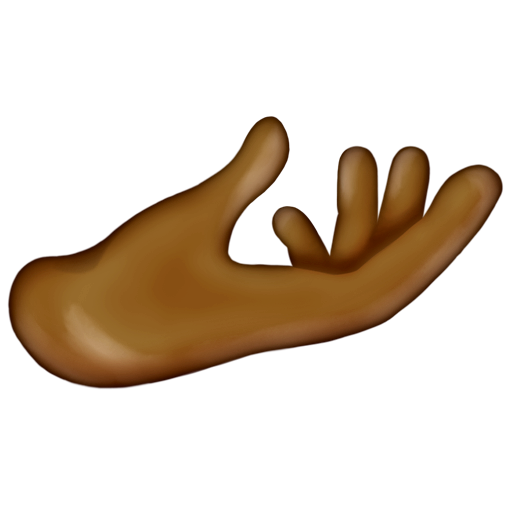 Palm Up Hand: Medium-Dark Skin Tone