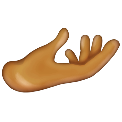 Palm Up Hand: Medium Skin Tone