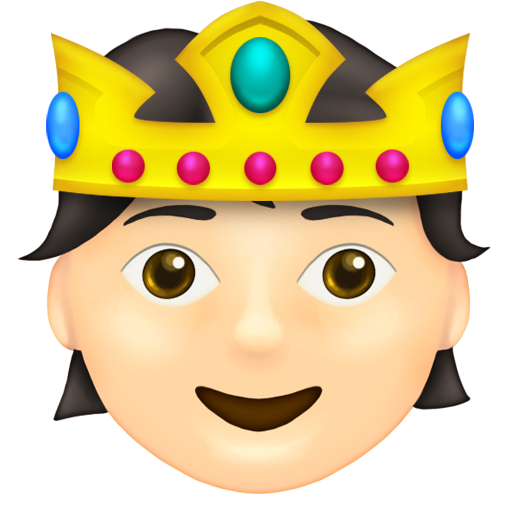 Person with Crown: Light Skin Tone