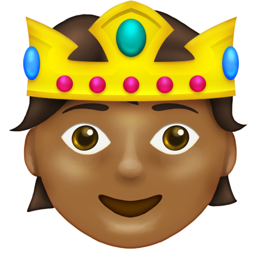 Person with Crown: Medium-Dark Skin Tone