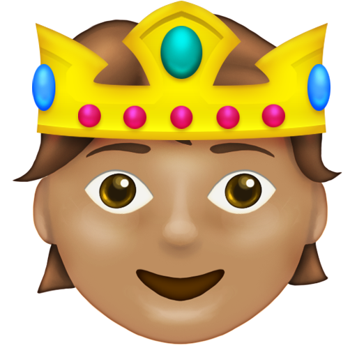 Person with Crown: Medium Skin Tone