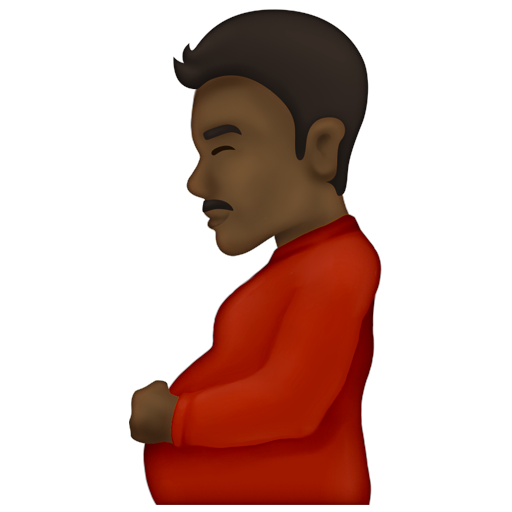 Pregnant Man: Dark Skin Tone