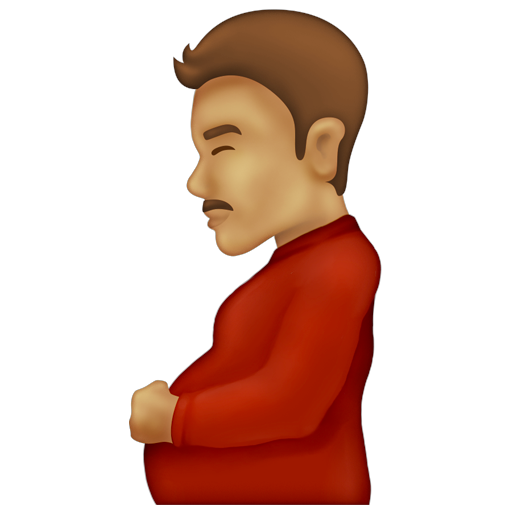 Pregnant Man: Medium Skin Tone