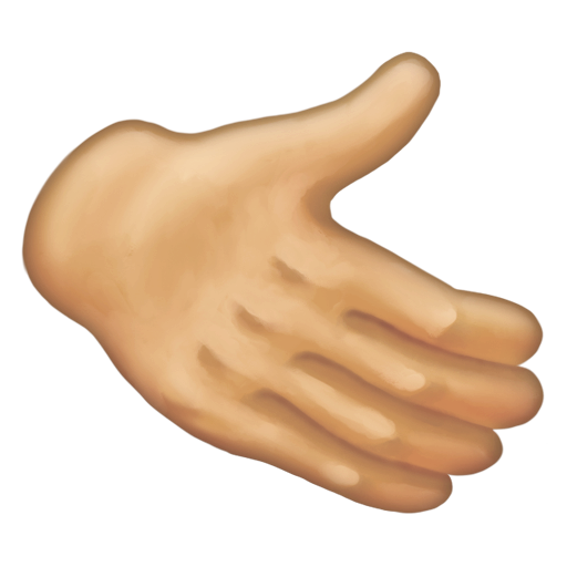 Rightwards Hand: Medium-Light Skin Tone