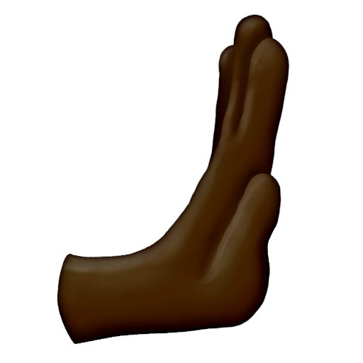 Rightwards Pushing Hand: Dark Skin Tone