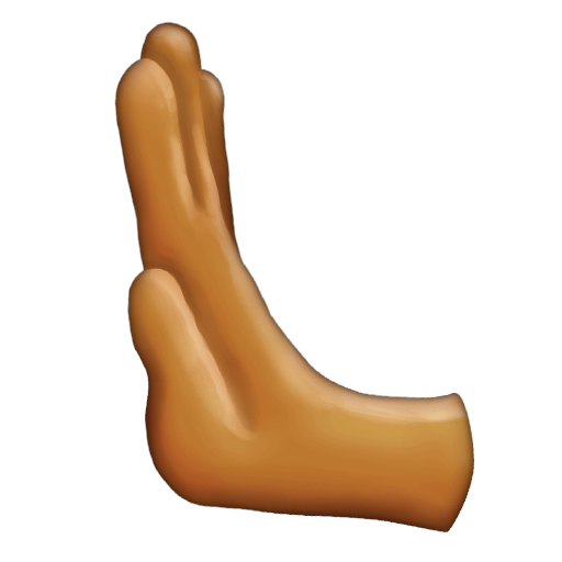 Leftwards Pushing Hand: Medium Skin Tone