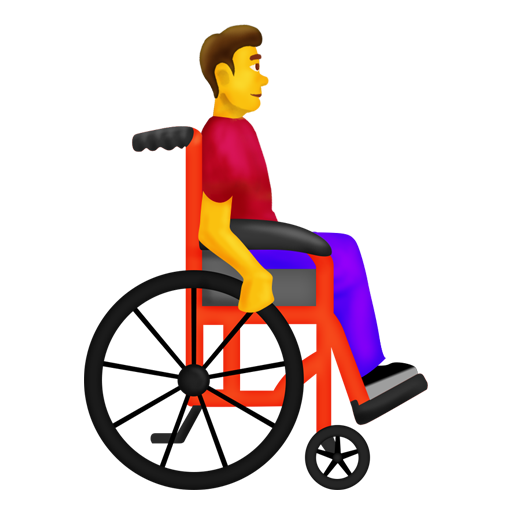 Man in Manual Wheelchair Facing Right
