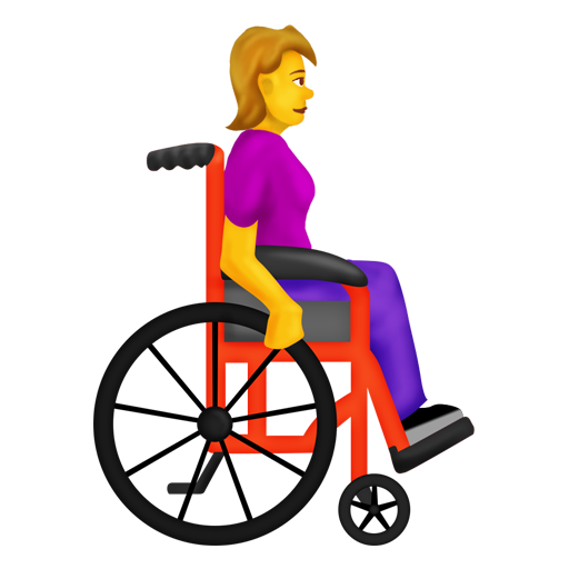 Woman in Manual Wheelchair Facing Right