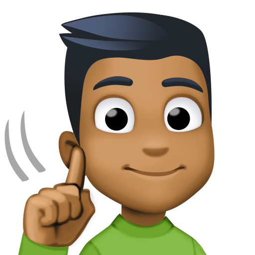 Homem Surdo: Tom de Pele Médio-Escuro