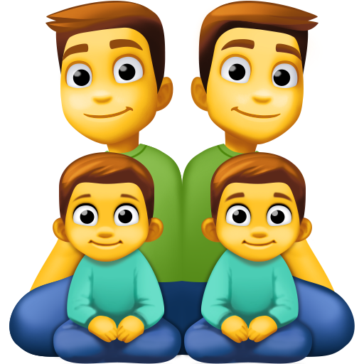 Família: Homem, Homem, Menino, Menino