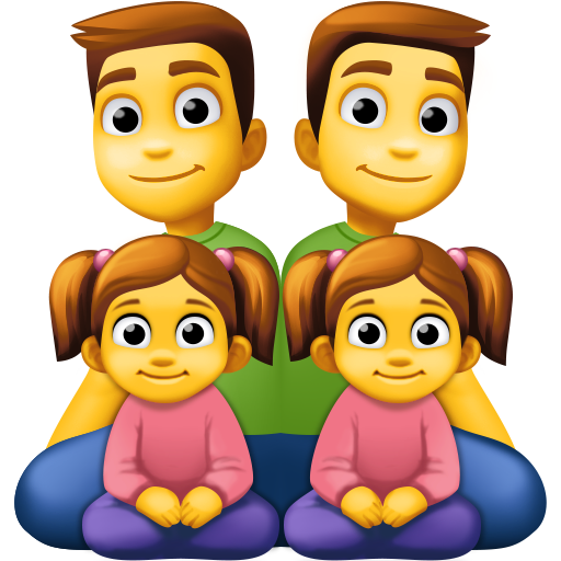 Família: Homem, Homem, Menina, Menina