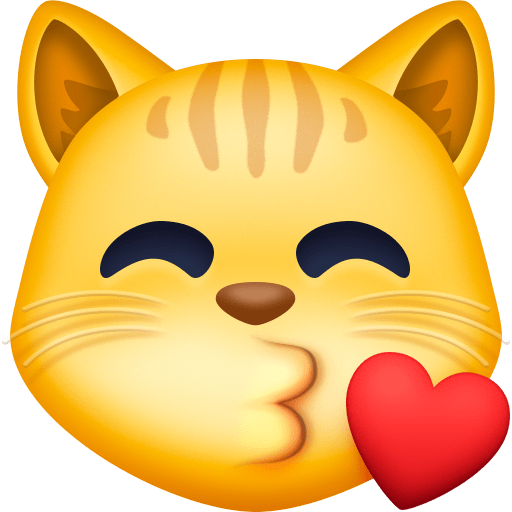 Rosto De Gato Mandando Um Beijo