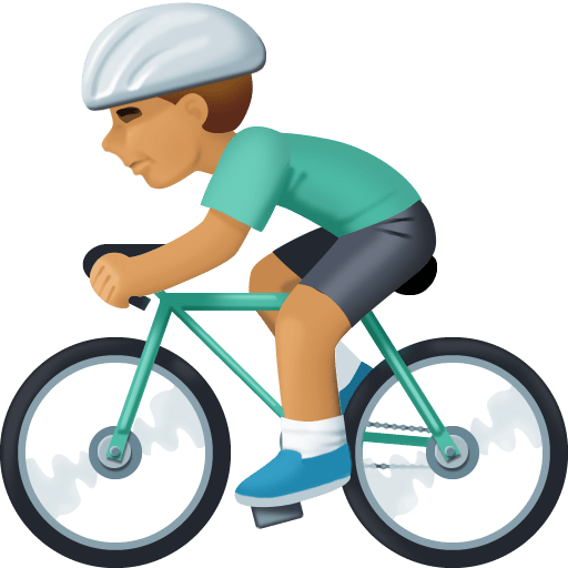 Homem Ciclista: Tom de Pele Médio