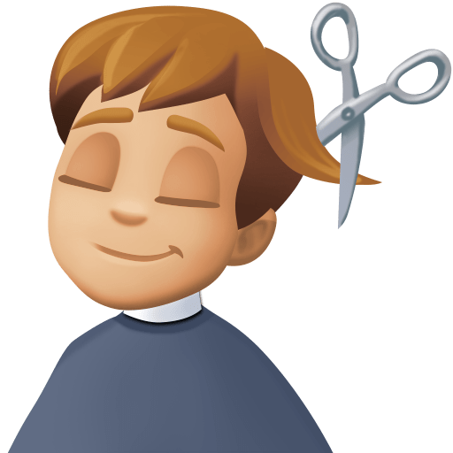 Homem Cortando O Cabelo: Tom de Pele Médio-Claro