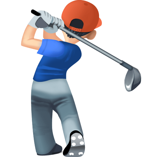 Homem Golfista: Tom de Pele Claro
