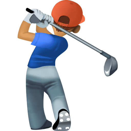 Homem Golfista: Tom de Pele Médio
