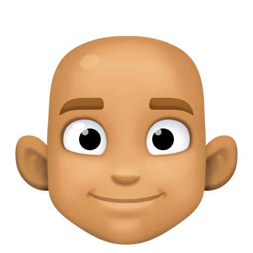 Homem: Tom de Pele Médio, Careca