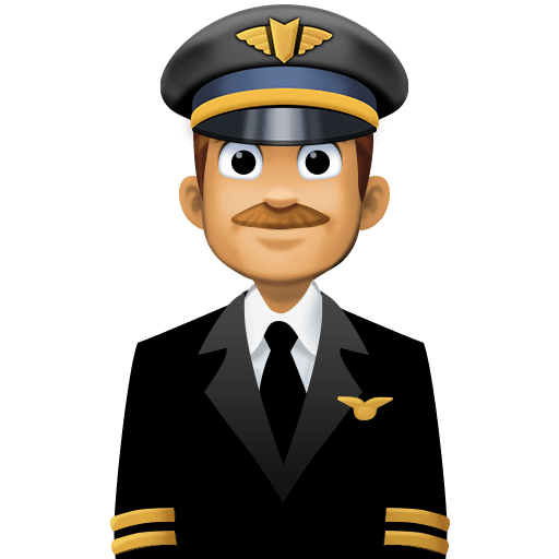 Piloto De Avião Homem: Tom de Pele Médio